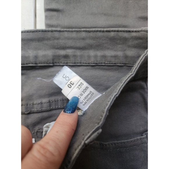 Qazel Vorrlon Sz 30 Grey Distressed Knee Womens Jeans - Picture 6 of 6